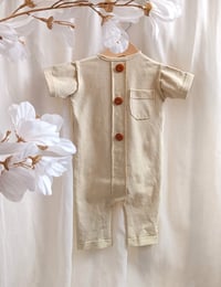 Image 1 of Photoshooting romper Lorenzo | sleeves | cold beige | sitter boys