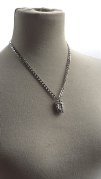 Image 6 of Fox toe bone soldered silver necklace 