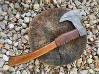 Image 1 of True Damascus axe with sheath 