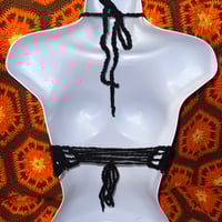 Image 4 of Fairy Fantasy Crochet Halter Top – Aura Crystal Chain Accent Top | Ready to Wear