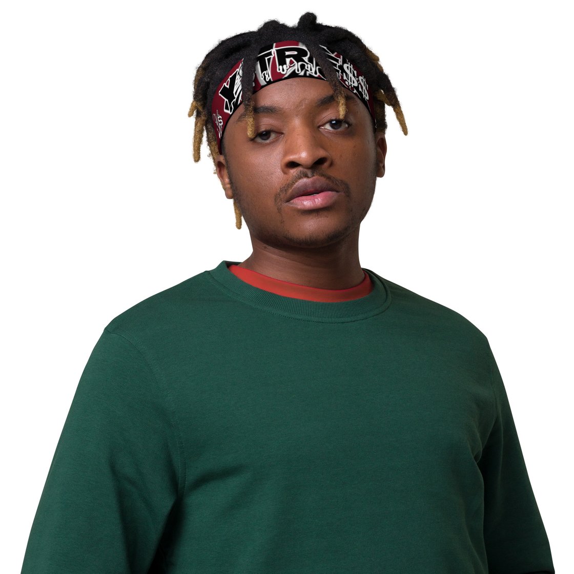 Image of YStress Exclusive Burgundy and Black Headband