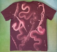 Image 2 of “BRAIN SCRAMBLE” BLEACH PAINTED T-SHIRT LARGE