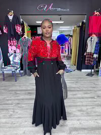 Image 2 of Sequin Candy Maxi Dress w/pockets