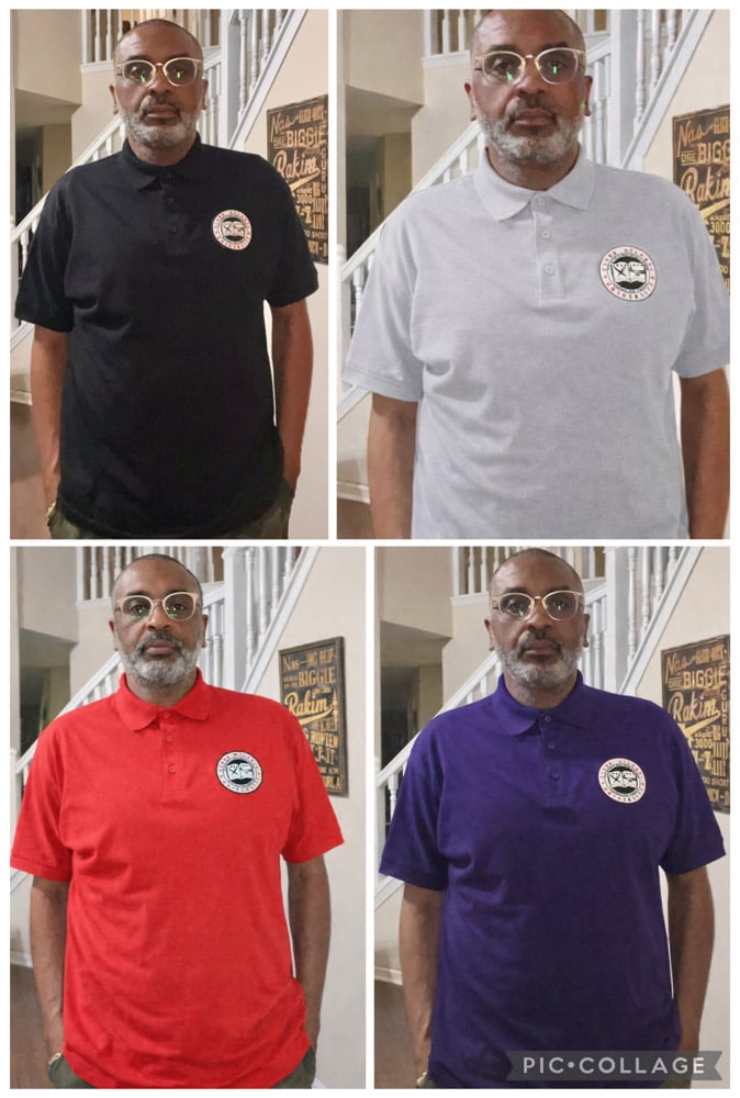 CLARK ATLANTA UNIVERSITY EMBROIDERED CREST PATCH  POLO SHIRT