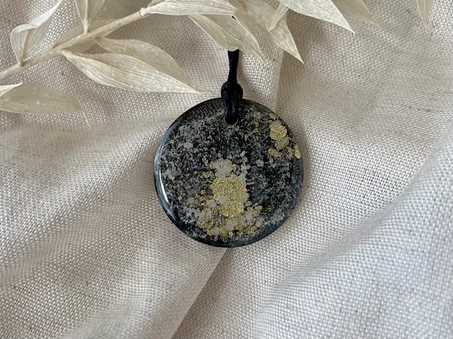 Lunar Necklace - Charcoal & Gold