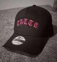 Image 1 of 25% off!!! BLACK & PINK NEW ERA TATTD CAP!!! 🖤💗