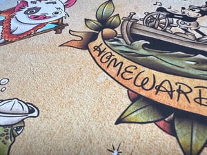 Image of Disney Inspired Traditional Tattoo Flash Sheet: D05 11x14