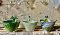Image 2 of Animal Bowl - small deep green frog 
