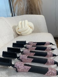 Image 1 of Pink rhinestone hot comb 