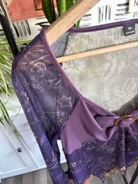 Image 3 of Crop sheer purple top