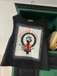 Image 4 of TOP negro QUERÉMONOS VIVAS! Talla XS/S. Feito a man