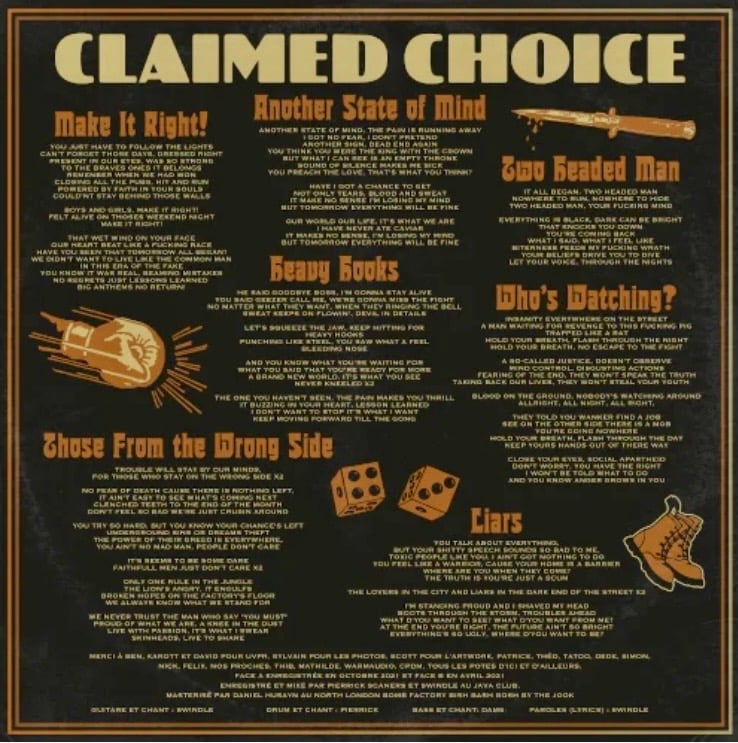 Claimed Choice - We Won’t Give In 12”
