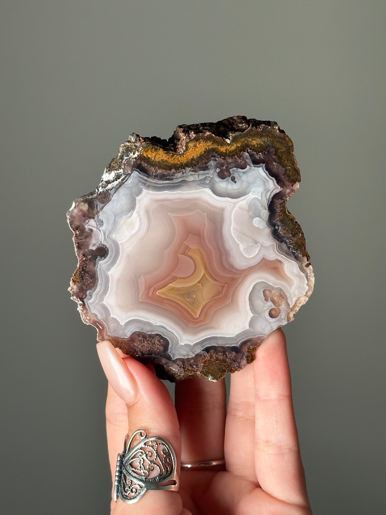 SCENIC RAINBOW LAGUNA AGATE FROM MEXICO