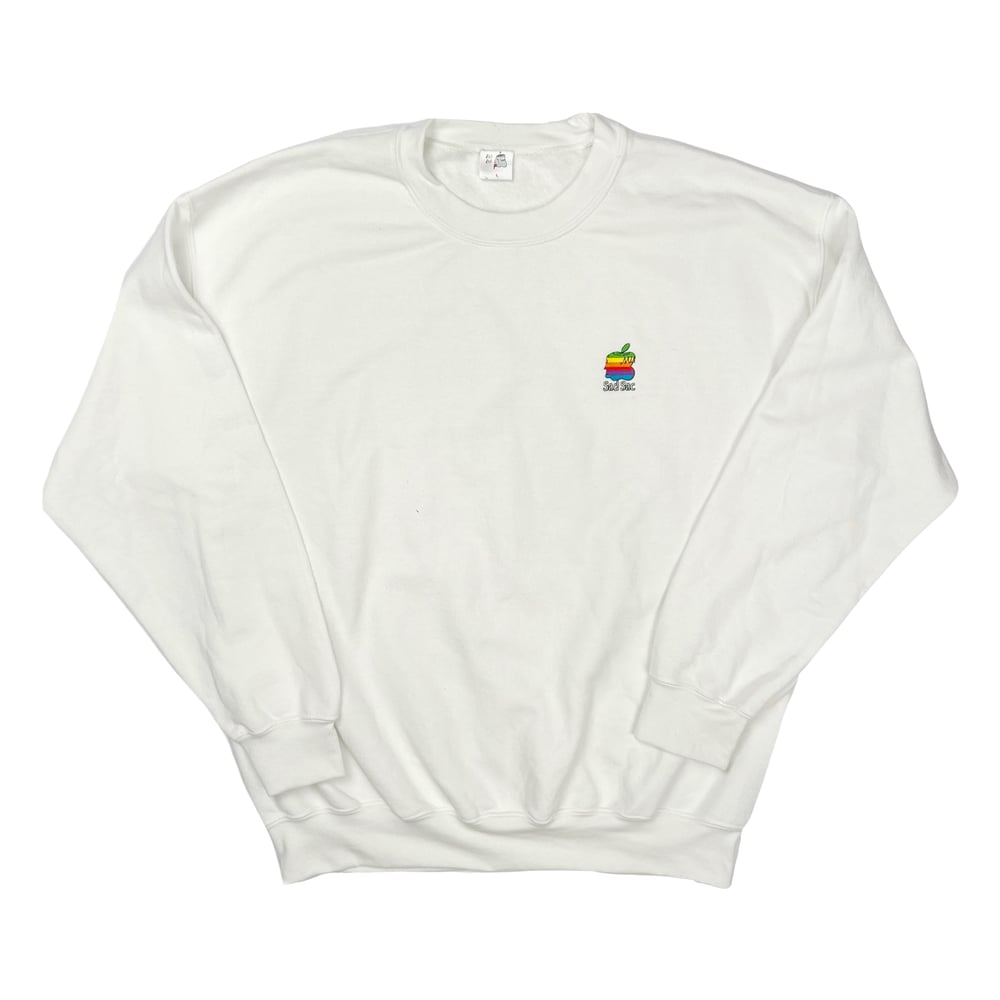 Image of Unreleased embroidered "apple" sweatshirt (White)