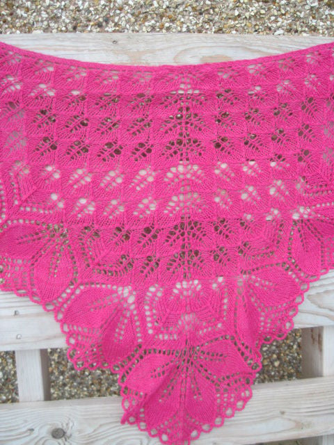 Image of Haruni Handknit Lace Shawl (made to order)