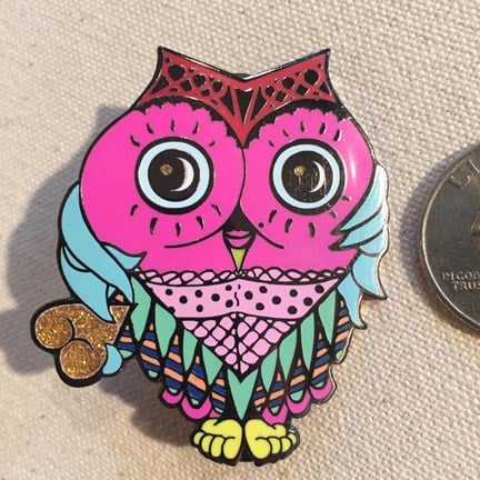 Image of Limited Edition Neon and Glitter Hard Enamel Pin w/ Free Stickers - 2nd pin only $12.00