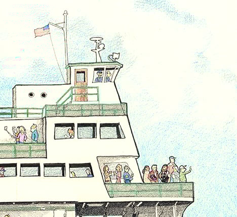 Washington State Ferry 15" X 18"