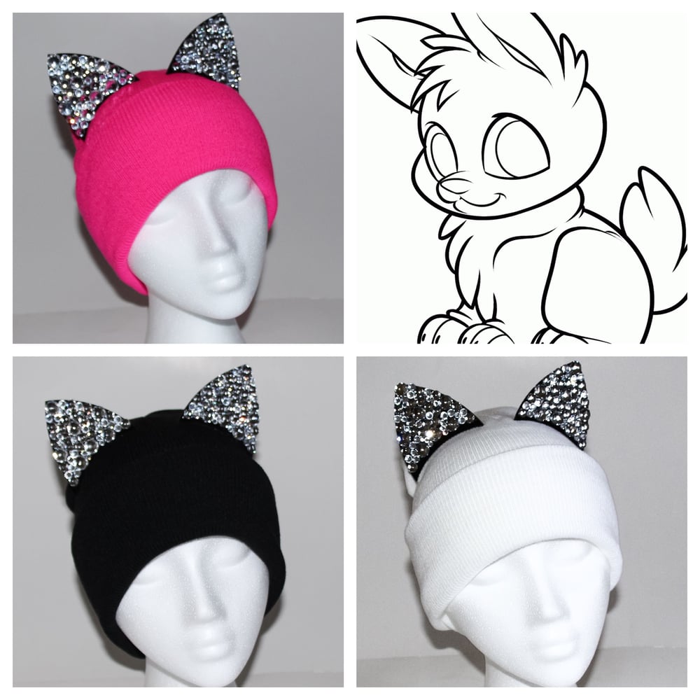 Image of Crystal Kitty Beanies