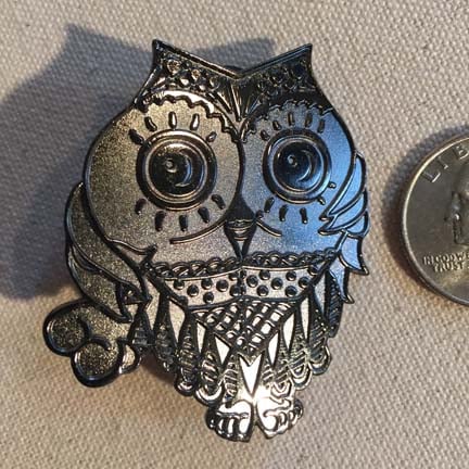 Image of Limited Edition Raw Nickel Pin w/ Free Stickers - 2nd pin only $12.00