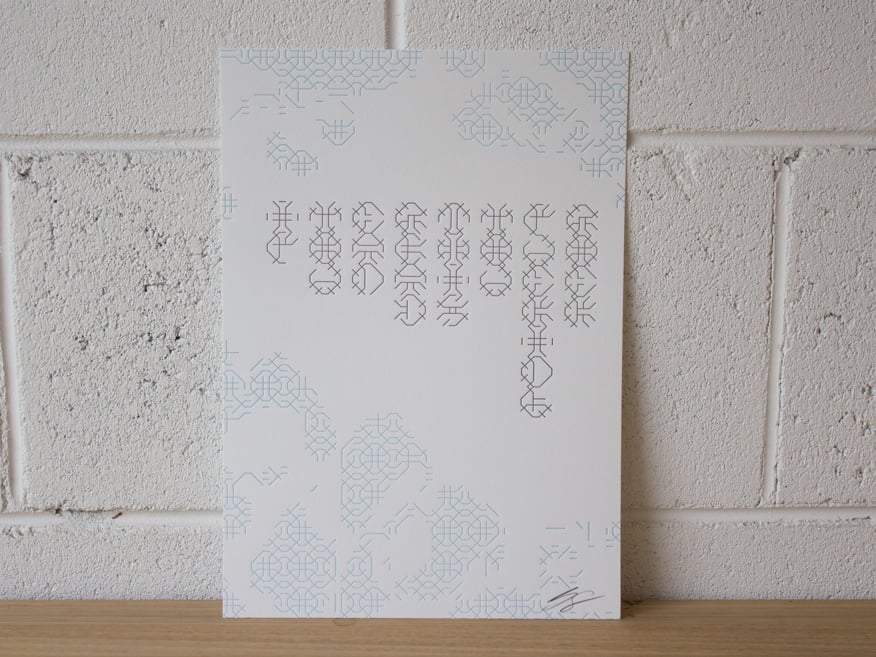 Image of Theo Says... Letterpress Print