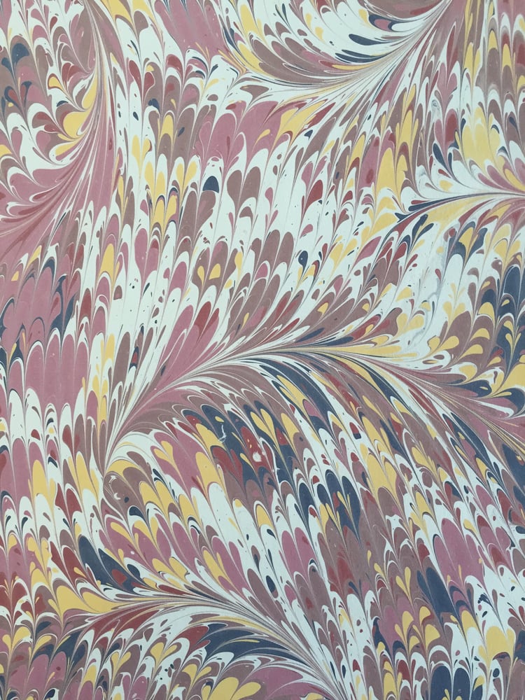 Image of Marbled Paper #49 'Traditional spot comb'