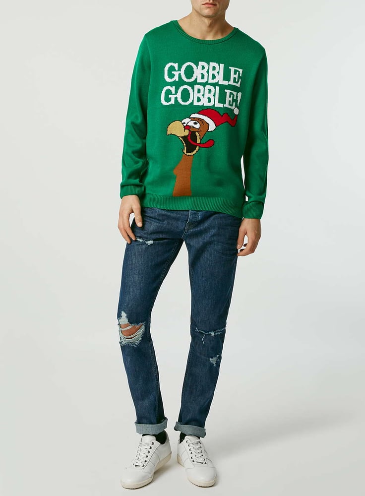 Image of Unisex 'Gobble Gobble' Knitted Christmas Jumper 
