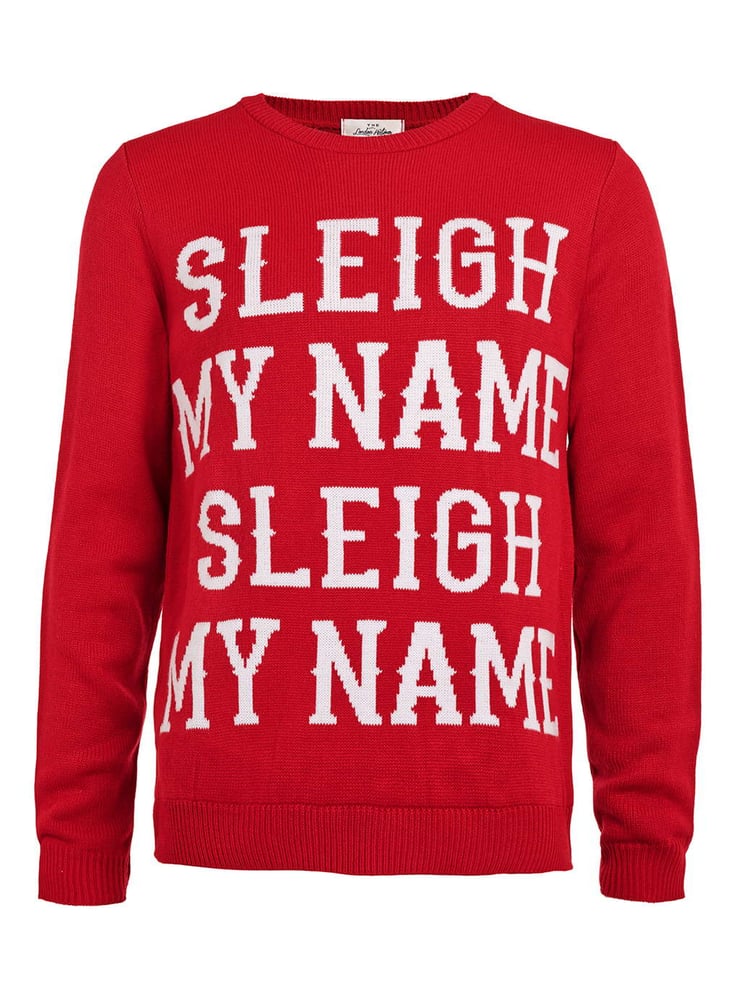 Image of Unisex 'Sleigh My Name' Knitted Christmas Jumper 
