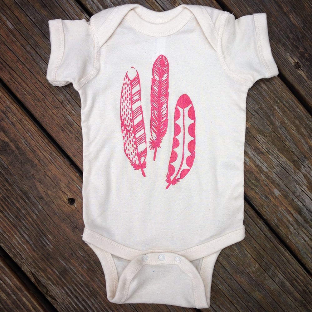 Image of Feathers- organic cotton onesie