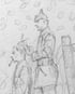 The Christmas Truce 1914 original drawing The Haircut  Image 2