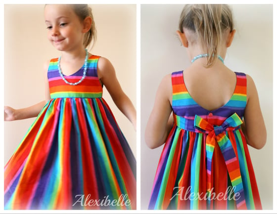 Image of Rainbow Evie dress