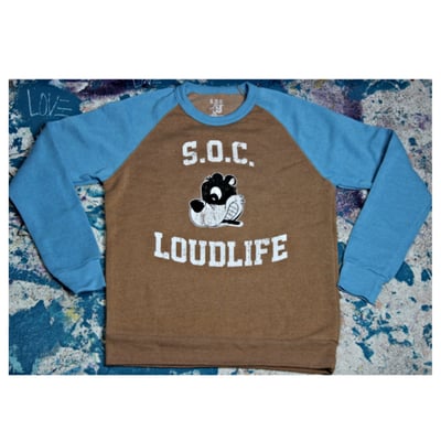 Image of S.O.C. LOUDLIFE Crewneck Sweater tb/tan