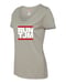 Image of "RUN TJM" Ten Junk Miles Women's V-Neck T-Shirt - Tech or Cotton - Grey
