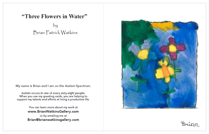 Image of 3 Flowers in Water