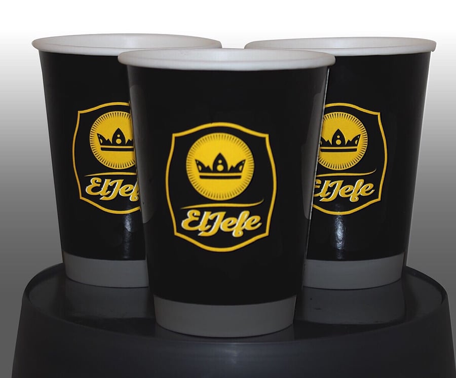 Image of 10 - 100 Pack 12 OZ Black Cups