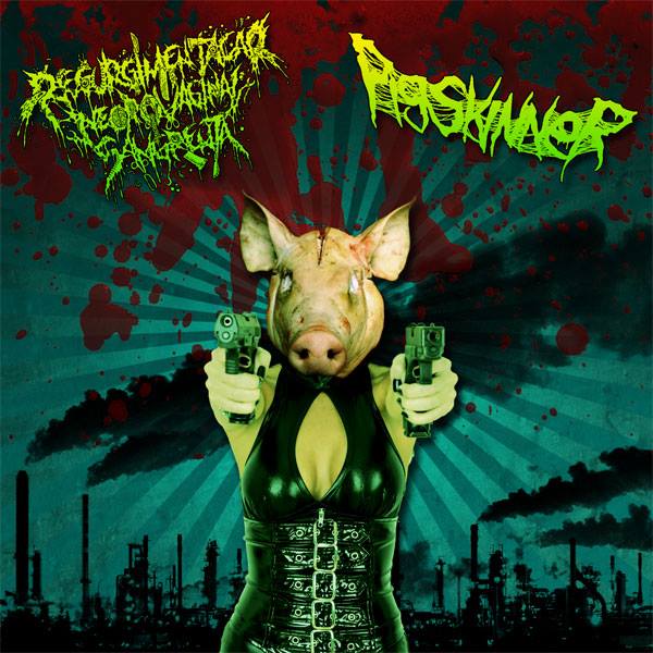 Image of Pigskinner/Regurgimentação Necrovaginal Sangrenta Split CD