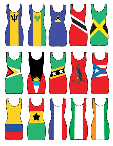 Image of FLAG DRESS 'BACCHANAL BODYCON'