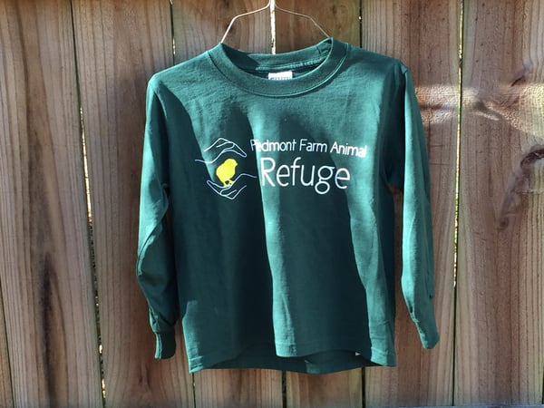 Image of Refuge Logo Youth Long Sleeve (Green)