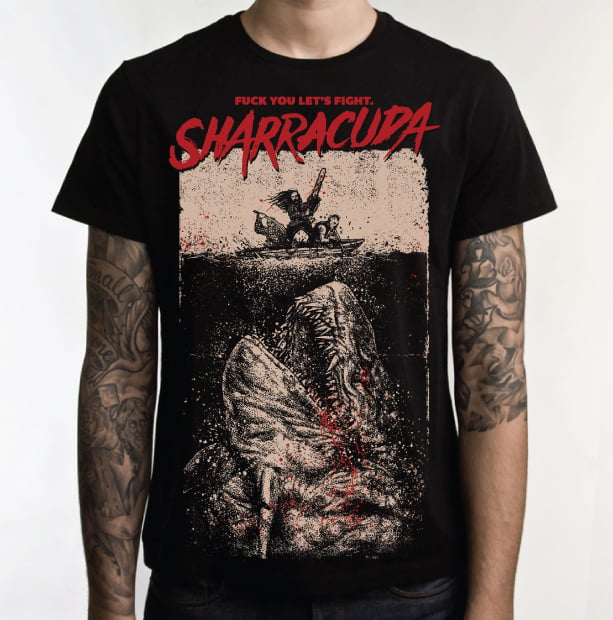 Image of Sharracuda "Fuck you let's fight" collectible LIMITED RUN T-SHIRT