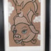 Image of "I LOVE YOU LIKE A FOX RIDING FALCOR" ONE OF A KIND FRAMED LUNCH BAG ART