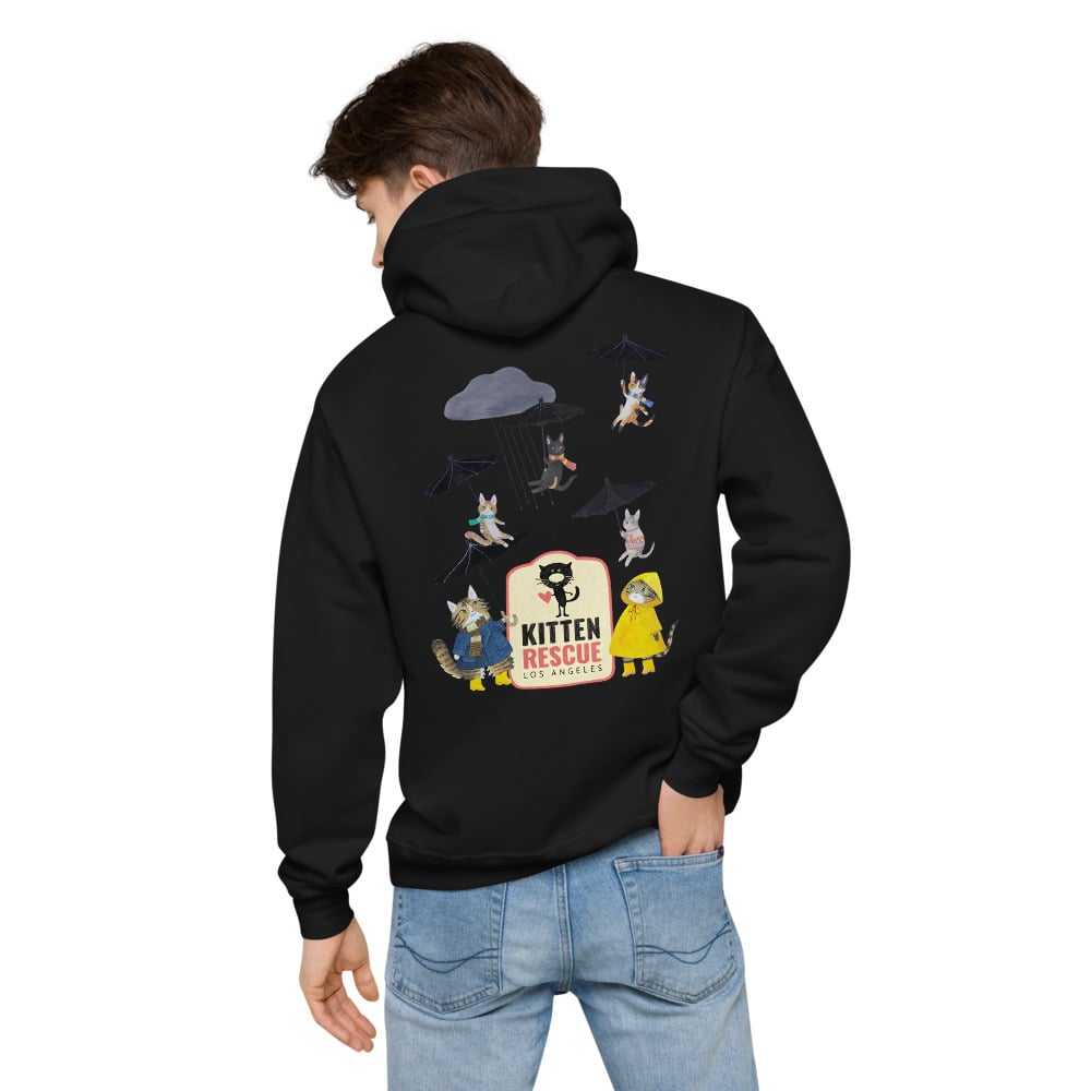 Image of "It's Raining Kittens" Unisex fleece hoodie