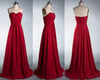 Pretty Custom Handmade Beautiful Simple Sweetheart Red Prom Dresses, Red Bridesmaid Dresses 2017