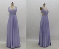 Image 2 of Lovely Handmade Lavender A-Line Straps Cross-Back Floor Length Prom Dress 2016,Lavender Prom Dresses