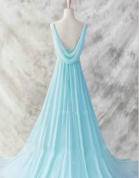 Image 3 of Glam Custom Handmade V-neckline Backless Prom Dresses, Sexy Evening Dresses, Formal Dresses