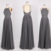 Gorgeous Grey Straps Beaded Prom Dresses 2017, Prom Dresses, Evening Gowns 2016