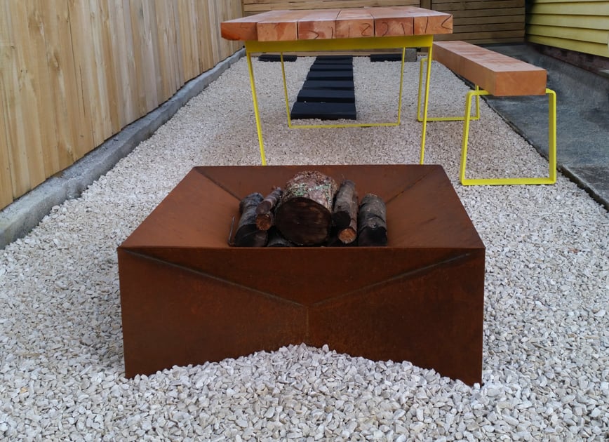 Image of WANAKA Fire Pit in Corten Natural Rust