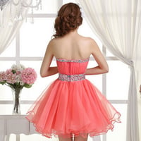 Image 3 of Custom Made Watermelon Ball Gown Short Prom Dresses , Homecoming Dresses, Short Party Dresses