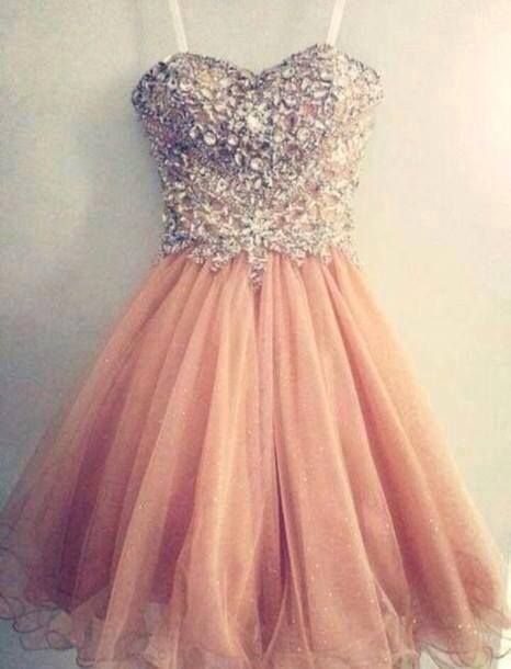 Glam Sparkle Beaded Tull Prom Dresses 2016, Tulle Homecoming Dresses,Short Party Dresses