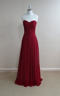 Image 2 of Beautiful Burgundy Sweetheart Prom Dresses , Prom Gowns, Bridesmaid Dresses