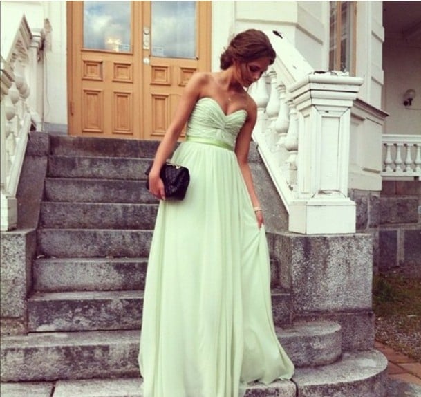 Elegant Sage Sweetheart Prom Dresses 2016, Prom Dresses, Bridesmaid Dresses