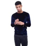 Image of Velour Sweatshirt- Navy